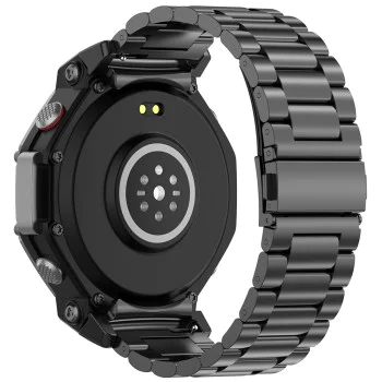 Каишка за часовник – Techsuit W010 – Amazfit T-Rex 3 – Черна