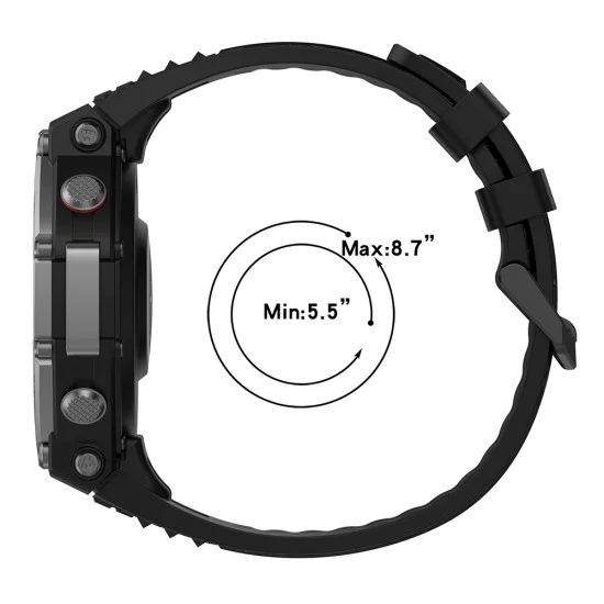 Каишка за Amazfit T-Rex 3 – Techsuit (W067) – Черна