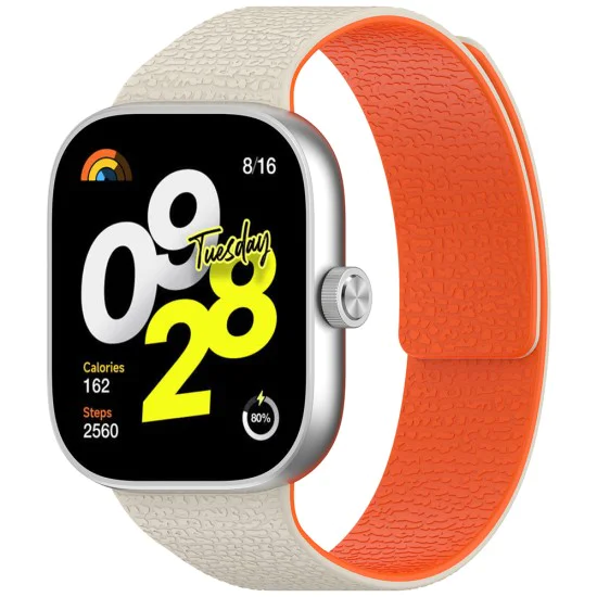 Каишка – Techsuit W016 – Xiaomi Smart Band 9 Pro / 8 Pro / Redmi Watch 4 / Watch 5 – Starlight / Orange