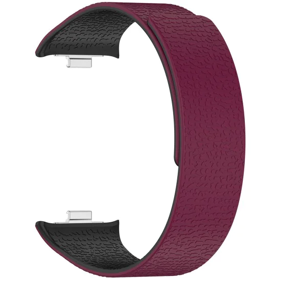 Каишка – Techsuit W016 – Xiaomi Smart Band 9 Pro / 8 Pro / Redmi Watch 4 / Watch 5 – Wine Red / Black