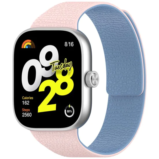 Каишка – Techsuit W016 – Xiaomi Smart Band 9 Pro / 8 Pro / Redmi Watch 4 / Watch 5 – Розов / Син