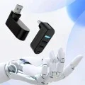 Techsuit - Докинг станция SplitterNode 4 в 1 (H17) - USB към 3x USB, 1x Type-C, 5Gbps, ABS, 180° въртене - Черна