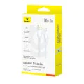 Кабел за данни Baseus Discolor Series (E0420800) - USB към Type-C, Найлонова оплетка, 480Mbps, 100W, 1м - Син/Зелен