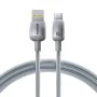 Кабел за данни Discolor (E0420803) - Baseus - Baseus - USB-A към USB-C, 100W, 480Mbps, 2м - Сребрист