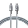 Кабел за данни Discolor (E0420702) - Baseus - USB-C към USB-C, 100W, 480Mbps, 1м - Сребрист