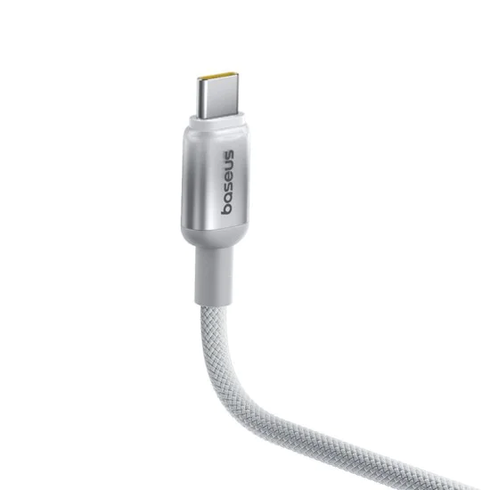 Кабел за данни Discolor (E0420702) - Baseus - USB-C към USB-C, 100W, 480Mbps, 1м - Сребрист