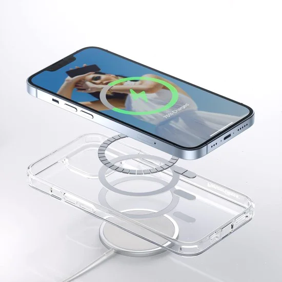 Калъф за iPhone 16 - PanzerGlass® - HardCase бял MagSafe серия - Прозрачен