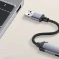 Techsuit - Докинг станция PolarisBridge 4 в 1 (H19) - USB към 2x USB 2.0, 1x USB 3.0, 1x Type-C - Сив/Бял