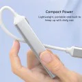 Techsuit - Докинг станция PolarisBridge 4 в 1 (H18) - USB-C към 1x USB 3.0, 2x USB 2.0, 1x Type-C - Сив/Бял
