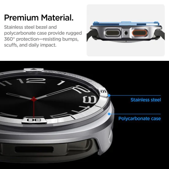 Безел Spigen Tune Pro Pilot – Samsung Galaxy Watch8 44mm – Сребрист