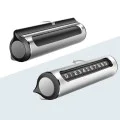 Techsuit - Premium SlideGuard за табела с телефонен номер (SN2) - Временен знак за паркиране за табло, самозалепващ се, цинкова сплав - черен