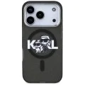 Калъф за iPhone 17 Pro – с MagSafe – Karl Lagerfeld (KLHMP17LHGKCGKBK) IML Glitter Karl & Choupette Sketch Logo – Черен
