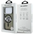 Калъф за iPhone 17 Pro – с MagSafe – Karl Lagerfeld (KLHMP17LHGKCGKBK) IML Glitter Karl & Choupette Sketch Logo – Черен