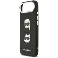 Калъф за iPhone 17 Air – Karl Lagerfeld (KLHCP17MPSFDHPOK) FW Grained Heads Pins & Logo – Черен