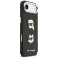 Калъф за iPhone 17 Air – Karl Lagerfeld (KLHCP17MPSFDHPOK) FW Grained Heads Pins & Logo – Черен