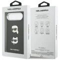 Калъф за iPhone 17 Air – Karl Lagerfeld (KLHCP17MPSFDHPOK) FW Grained Heads Pins & Logo – Черен