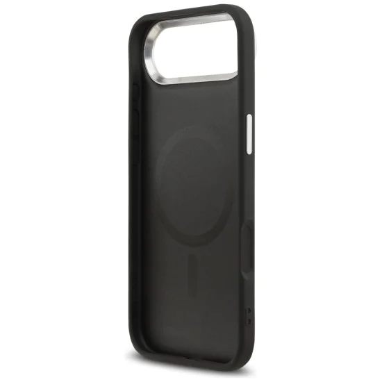 Калъф за iPhone 17 Air – с MagSafe – Karl Lagerfeld (KLHMP17MPSMLRKCK) Leather Karl & Choupette Pins – Черен