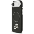 Калъф за iPhone 17 Air – с MagSafe – Karl Lagerfeld (KLHMP17MPSMLRKCK) Leather Karl & Choupette Pins – Черен