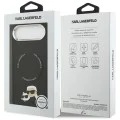 Калъф за iPhone 17 Air – с MagSafe – Karl Lagerfeld (KLHMP17MPSMLRKCK) Leather Karl & Choupette Pins – Черен