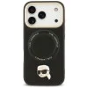 Калъф за iPhone 17 Pro – с MagSafe – Karl Lagerfeld (KLHMP17LPCRLRKLK) Hardcase Big Strap Karl Metal Logo – Черен