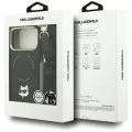 Калъф за iPhone 17 Pro Max – с MagSafe – Karl Lagerfeld (KLHMP17XPCRLRCHK) Hardcase Big Strap Karl Metal Logo – Черен