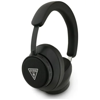 Безжични слушалки – Guess (GUBHC15PGMRTRK) Saffiano Triangle Logo – Bluetooth, ENC, On-ear, Eco Leather – Черен