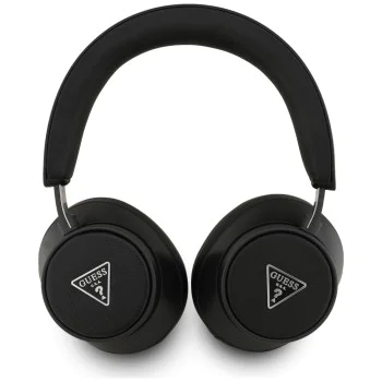 Безжични слушалки – Guess (GUBHC15PGMRTRK) Saffiano Triangle Logo – Bluetooth, ENC, On-ear, Eco Leather – Черен