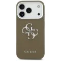 Калъф за iPhone 17 Pro – Guess (GUHCP17LPG4SMCEW) Hardcase Grained Big 4G Classic Logo – Кафяв
