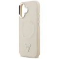 Калъф за iPhone 17 – с MagSafe – Guess (GUHMP17SPSDTSCME) Hardcase Triangle Logo – Бежов