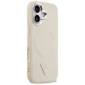 Калъф за iPhone 17 – с MagSafe – Guess (GUHMP17SPSDTSCME) Hardcase Triangle Logo – Бежов