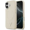 Калъф за iPhone 17 – с MagSafe – Guess (GUHMP17SPSDTSCME) Hardcase Triangle Logo – Бежов