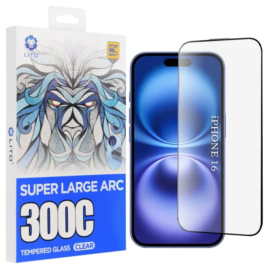 Протектор за iPhone 16 - Lito D+ Max 300C - Прозрачен