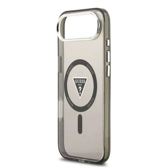Калъф за iPhone 17 Air – с MagSafe – Guess (GUHMP17MHGTMLCGK) IML Gradient Triangle Logo – Черен