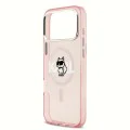 Калъф за iPhone 17 Pro Max – с MagSafe – Karl Lagerfeld (KLHMP17XHGCHGKBP) IML Choupette Sketch Logo – Розов