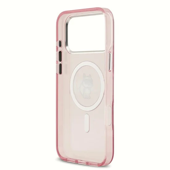 Калъф за iPhone 17 Pro – с MagSafe – Karl Lagerfeld (KLHMP17LHGCHGKBP) IML Choupette Sketch Logo – Розов