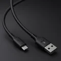 Acefast - Кабел за данни (C17-04) - USB към Type-C, бързо зареждане, 3A, устойчив на огъване, мек силикон, 1.2 м - черен