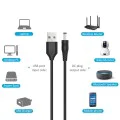 Techsuit - (11 броя) Кабел-адаптер ChargeNest (AC21) - USB към 7x DC Barrel, жак адаптер, Type-C, Mini-USB, Micro-USB - Черен