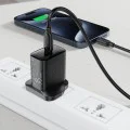 Acefast - Кабел за данни (C16-04) - Бързо зареждане, USB към Type-C, 3A, Устойчив на огъване, 1.2 м - Черен