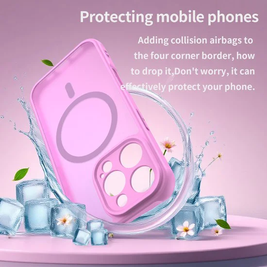 Калъф за iPhone 16 Pro - Techsuit - HaloFrost II MagSafe - Розов