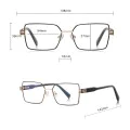 Очила с филтър за синя светлина – Techsuit Reflex PC (3160) – Дамски, правоъгълни, метална рамка – Черни