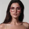 Очила с филтър за синя светлина – Techsuit Reflex PC (2259) – Дамски, oversized, TR90 + метал – Черни