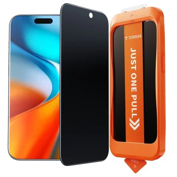 Калъф за iPhone 17 - Torras - GlassGo Install Master Privacy - Черен