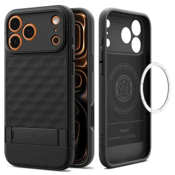 Калъф за iPhone 17 Pro Max - Spigen - Caseology Parallax "S" MagSafe - Матово Черен