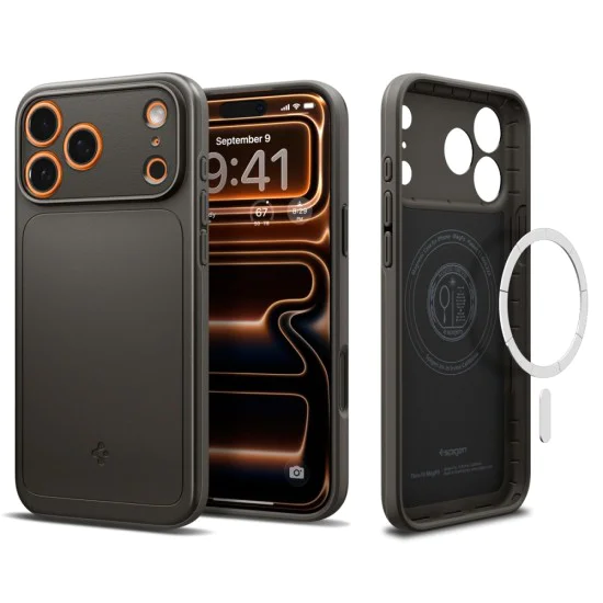 Калъф за iPhone 17 Pro Max - Spigen - Thin Fit MagSafe - Gunmetal