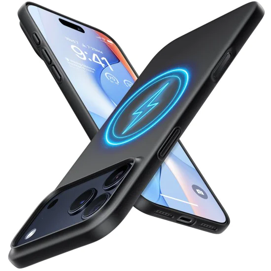 Калъф за iPhone 17 Pro Max - Torras - SlimFit MagSafe Series - Черен