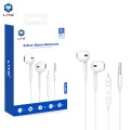 Жични слушалки – Lito (LF01A) – Jack 3.5mm, стерео, Half In-Ear, HD микрофон, 1.2m – Бели