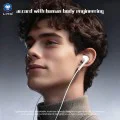 Жични слушалки – Lito (LF01A) – Jack 3.5mm, стерео, Half In-Ear, HD микрофон, 1.2m – Бели