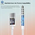 Жични слушалки – Lito (LF01A) – Jack 3.5mm, стерео, Half In-Ear, HD микрофон, 1.2m – Бели