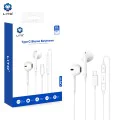 Жични слушалки – Lito (LF01T) – Type-C, стерео, Half In-Ear, HD микрофон, 1.2m – Бели