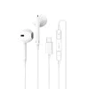 Жични слушалки – Lito (LF01T) – Type-C, стерео, Half In-Ear, HD микрофон, 1.2m – Бели